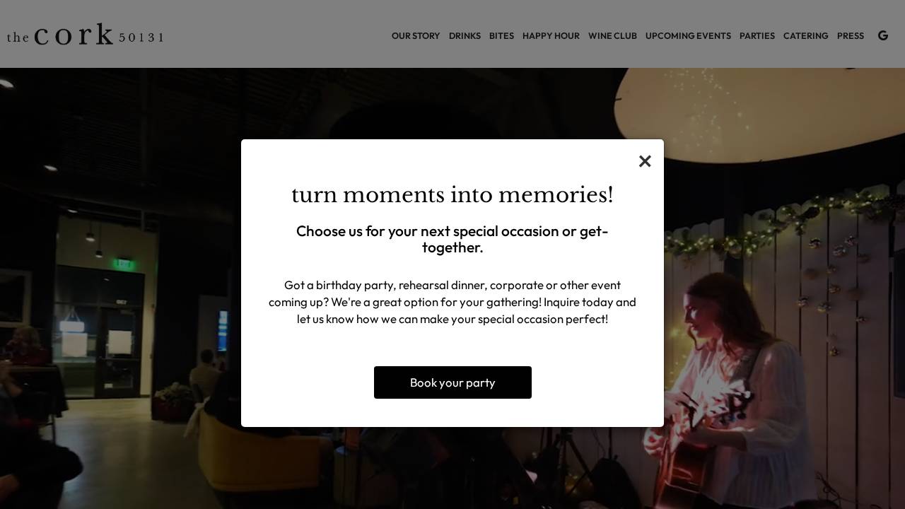 The Cork 50131 website screenshot