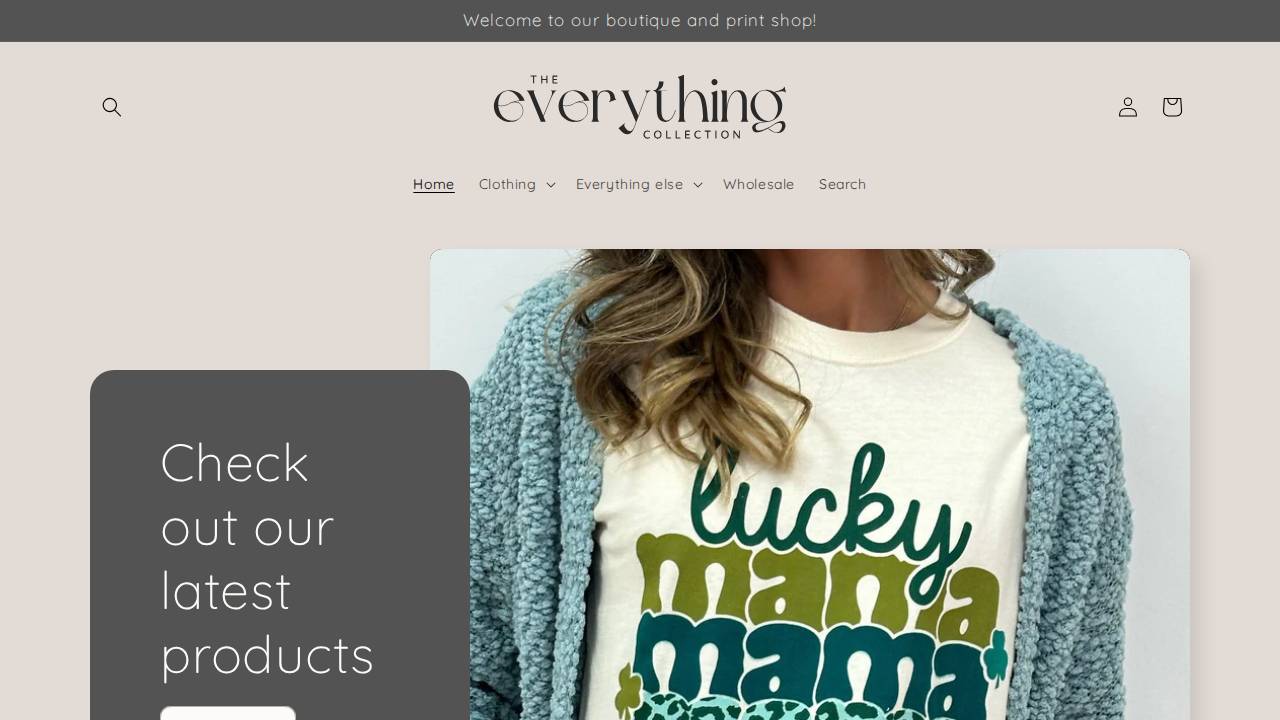 The Everything Collection website screenshot
