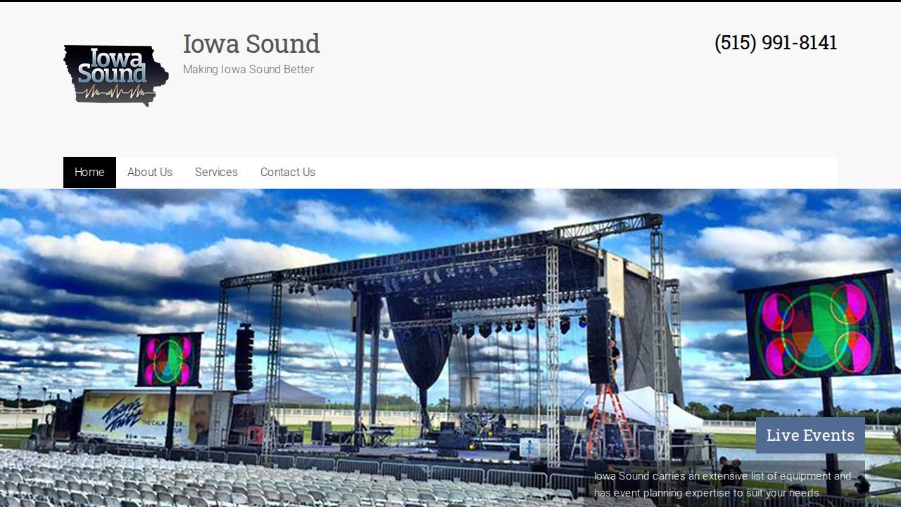 Iowa Sound Lc website screenshot