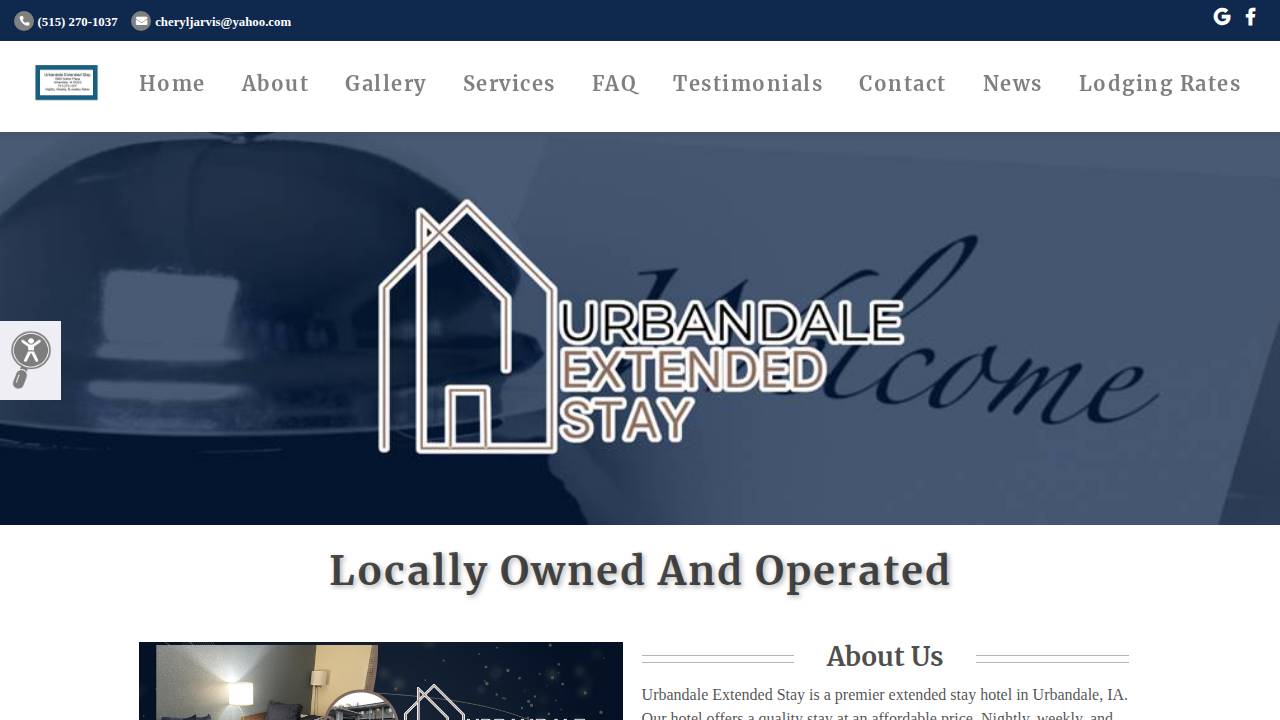 Urbandale Extended Stay LLC website screenshot