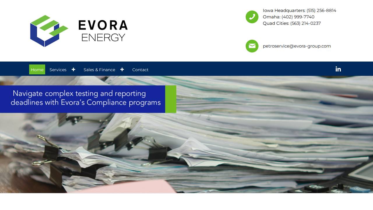 Evora Energy LLC website screenshot