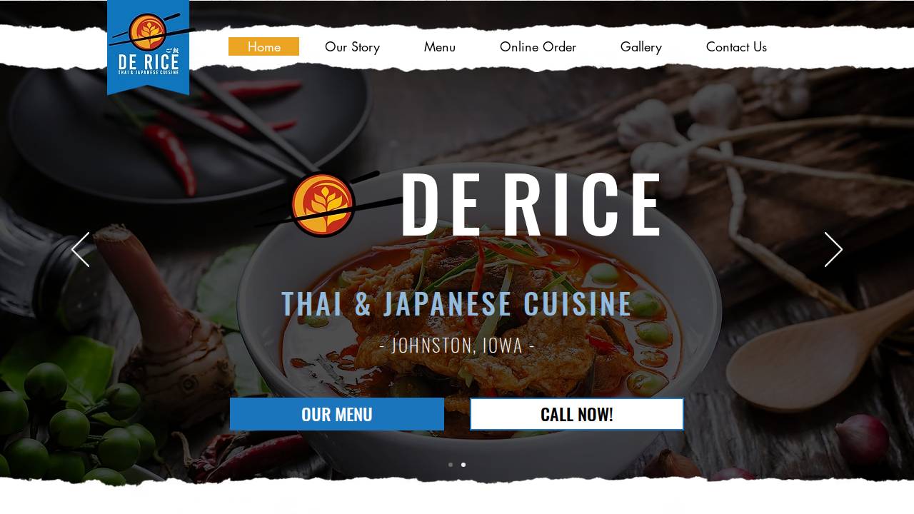 De Rice website screenshot