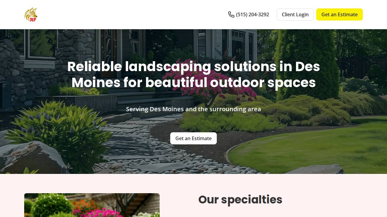 Rwb Outdoor Services website screenshot