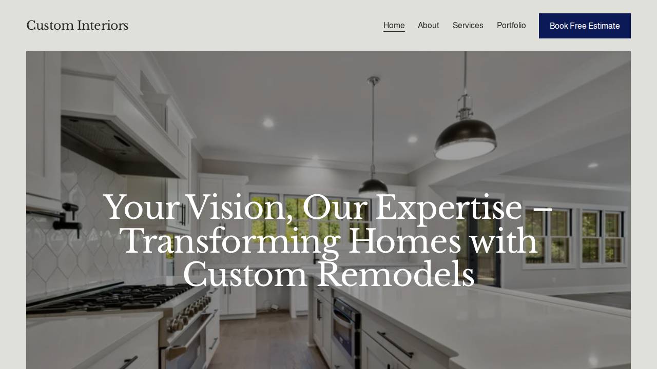 Custom Interior & Exterior LLC website screenshot