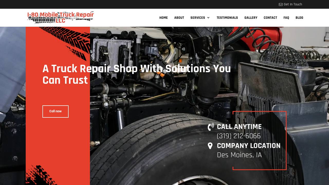 Truck website screenshot