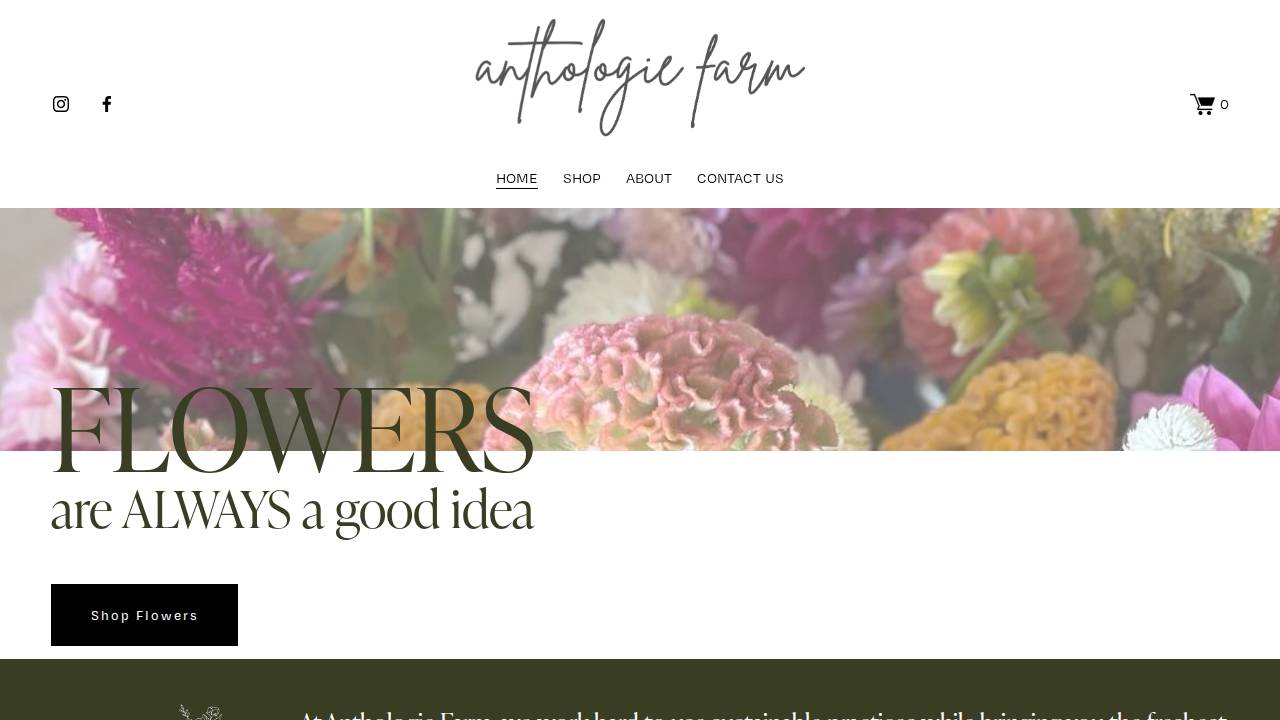 Anthologie Farm website screenshot