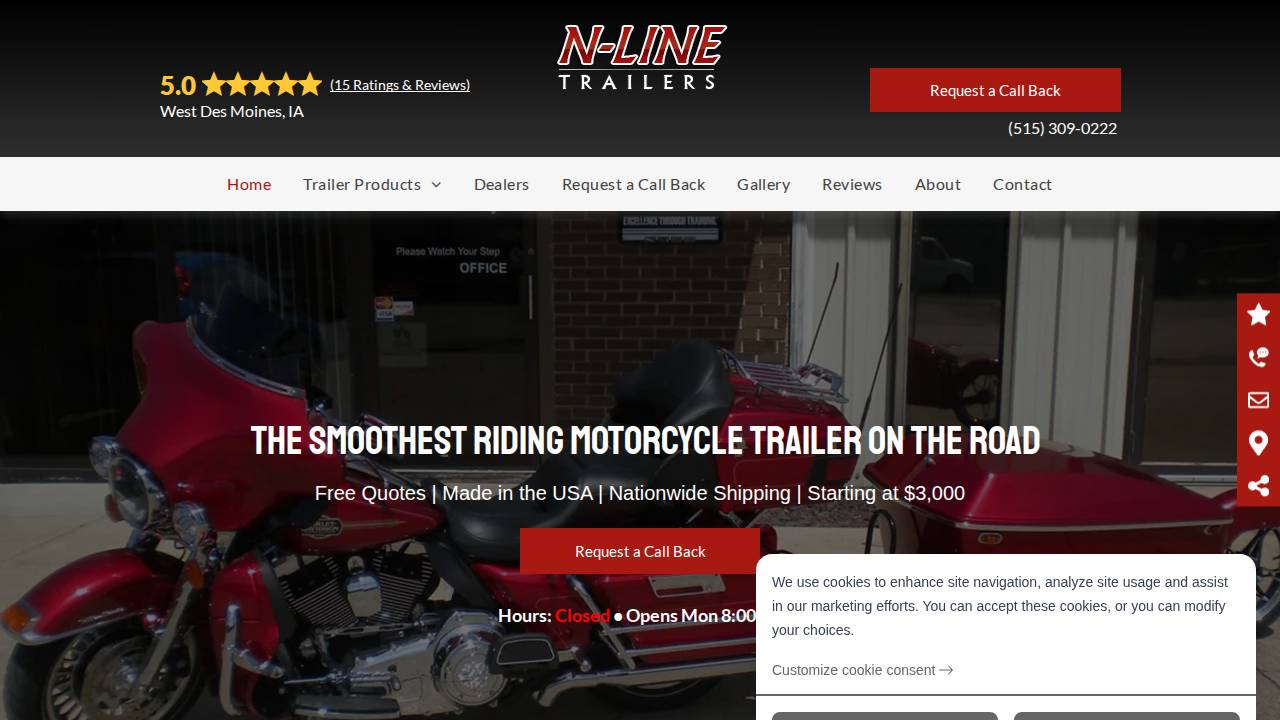 A Line Sales LLC website screenshot