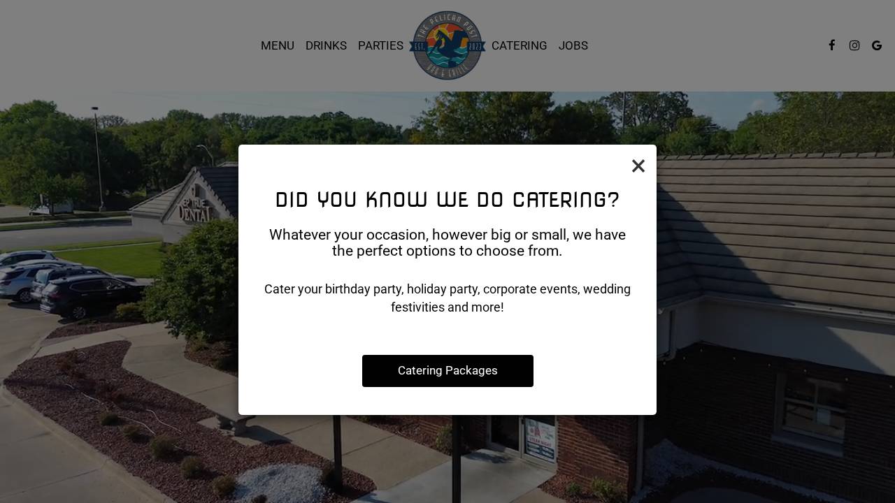The Pelican Post Bar & Grille website screenshot