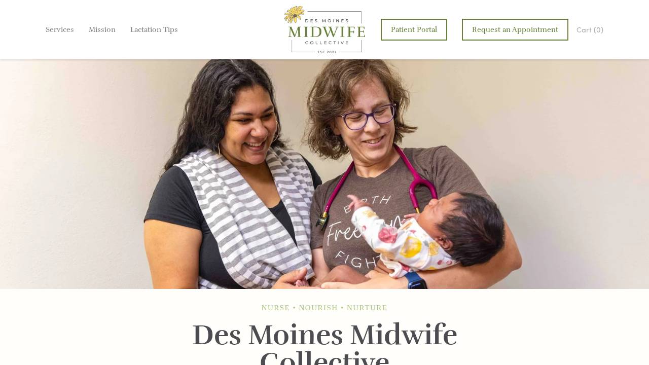 Des Moines Midwife Collective website screenshot