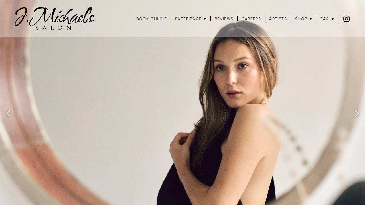 J & M Salon website screenshot