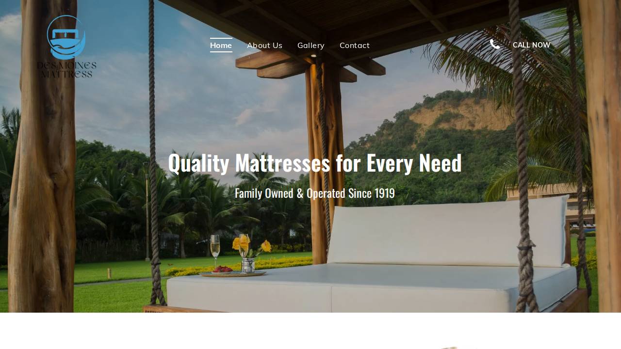 Des Moines Mattress LLC website screenshot