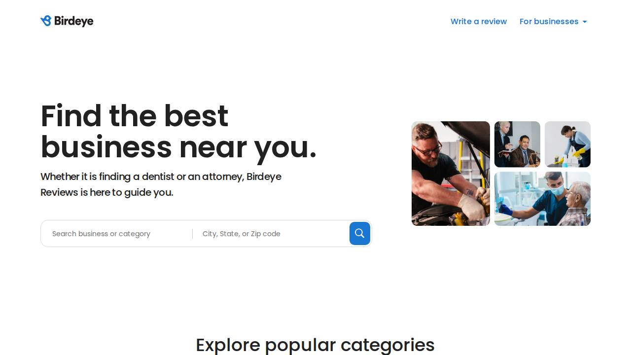 Handyman website screenshot