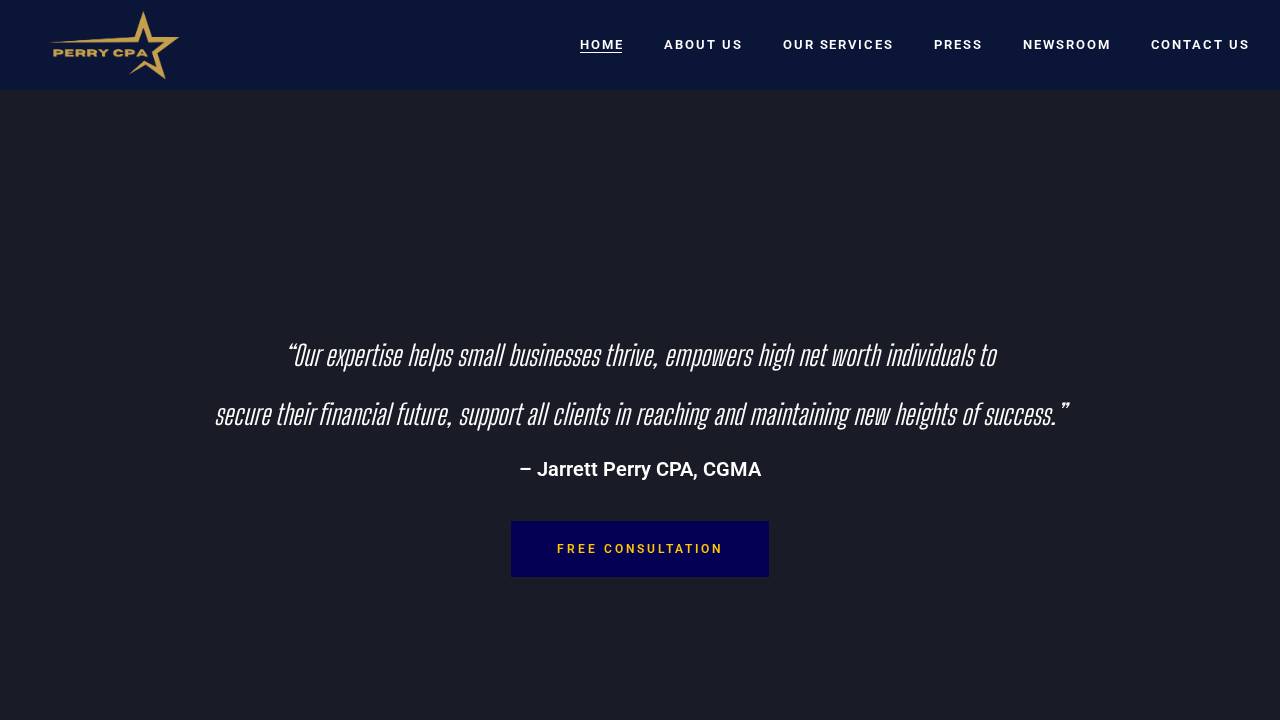 Perry website screenshot