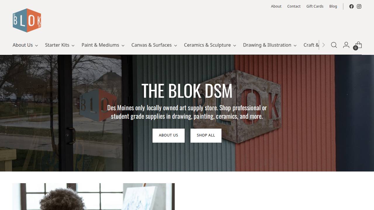 Pencils Paints And Pottery website screenshot
