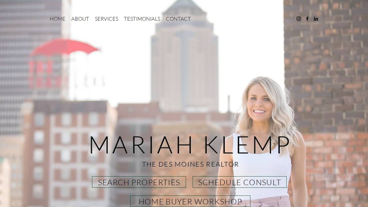 Mariah website screenshot