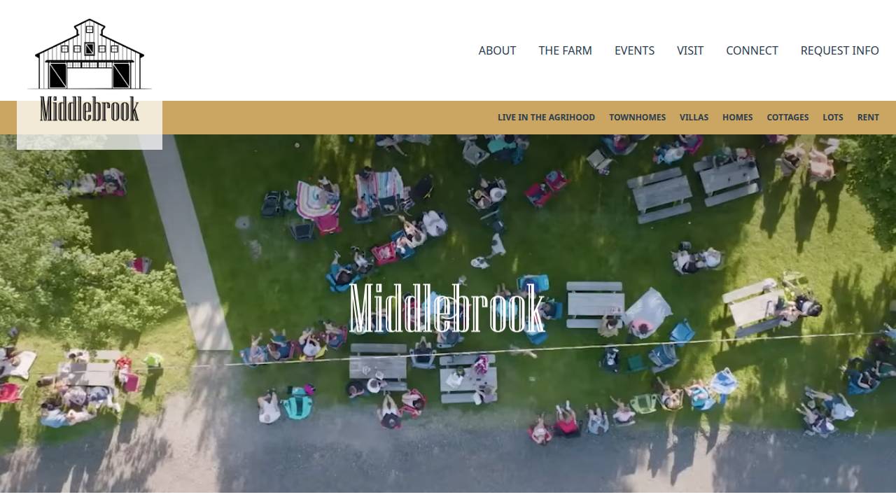 Middlebrook Farm website screenshot