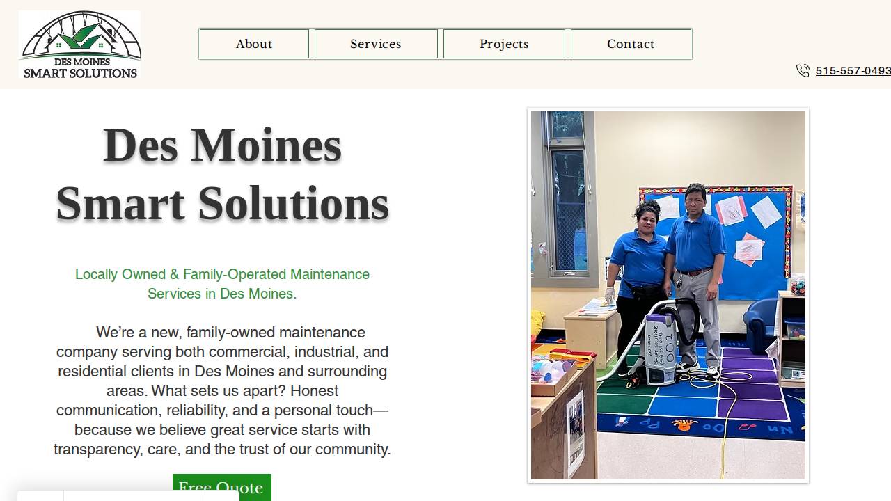 Des Moines Smart Solutions website screenshot