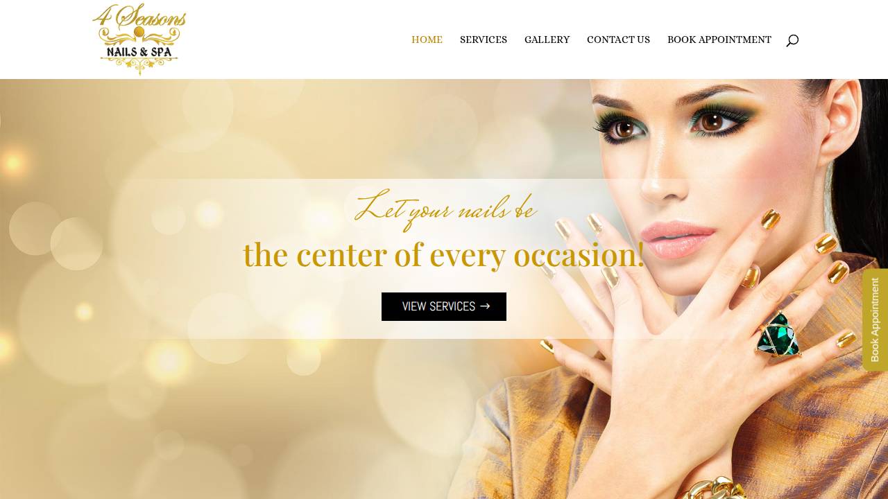 4 Seasons Nail Salon website screenshot