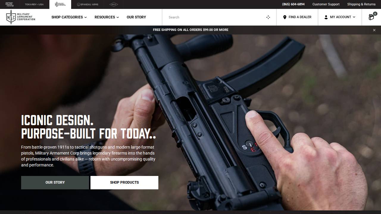 Dire Armament LLC website screenshot