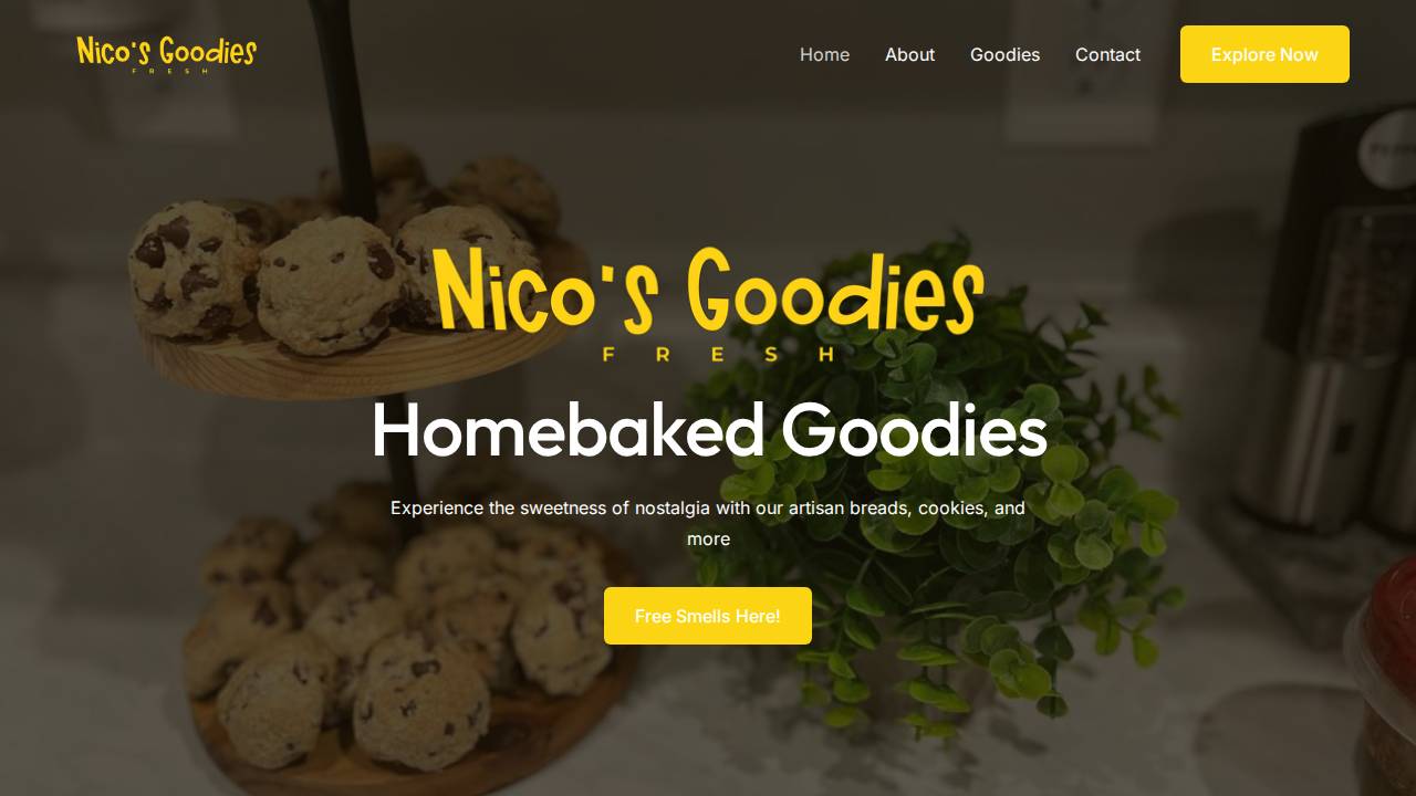 Nico's Goodies website screenshot