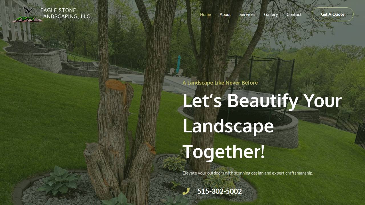 Eagle Stone Landscaping LLC website screenshot