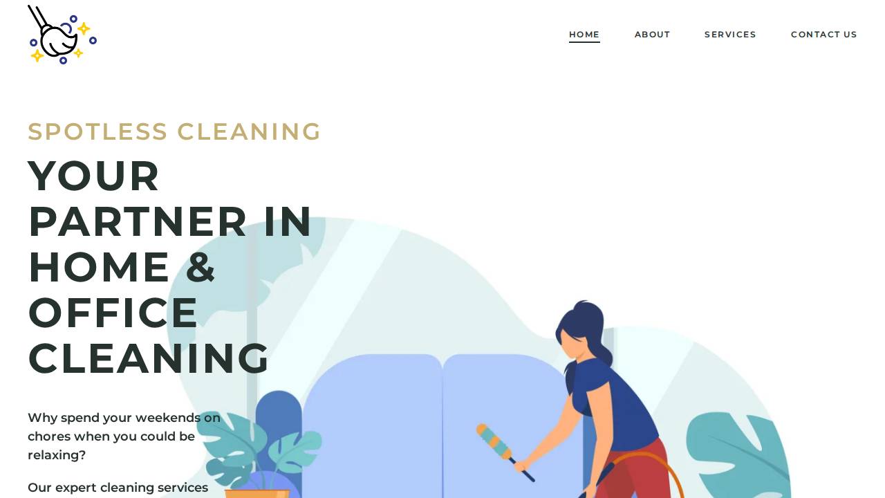 Cleaning Service website screenshot