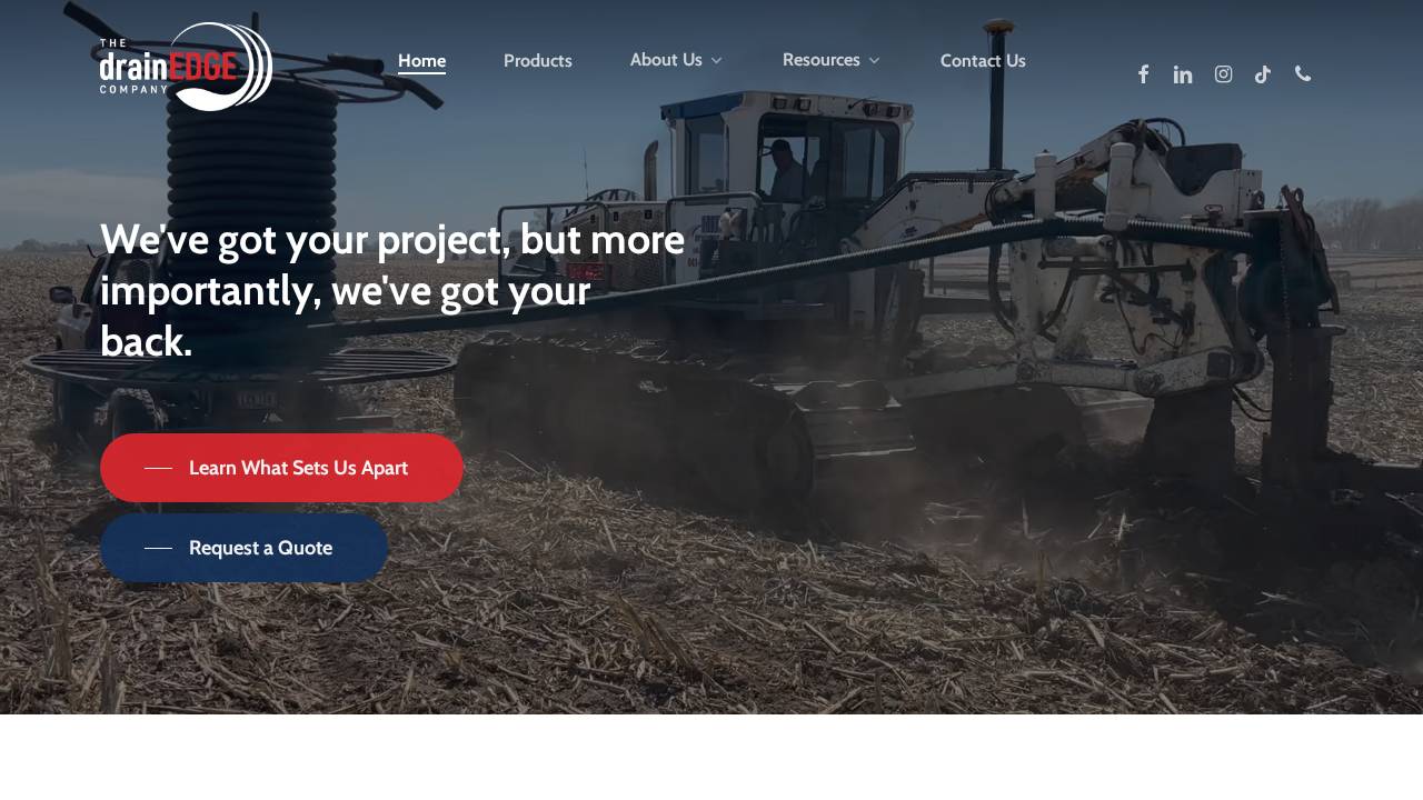 Drainedge Company LLC website screenshot