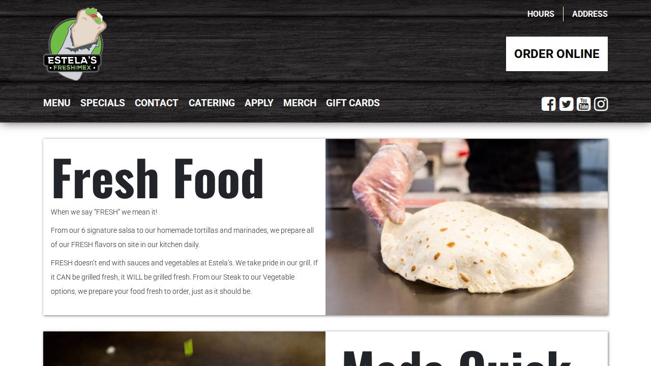 Estela website screenshot