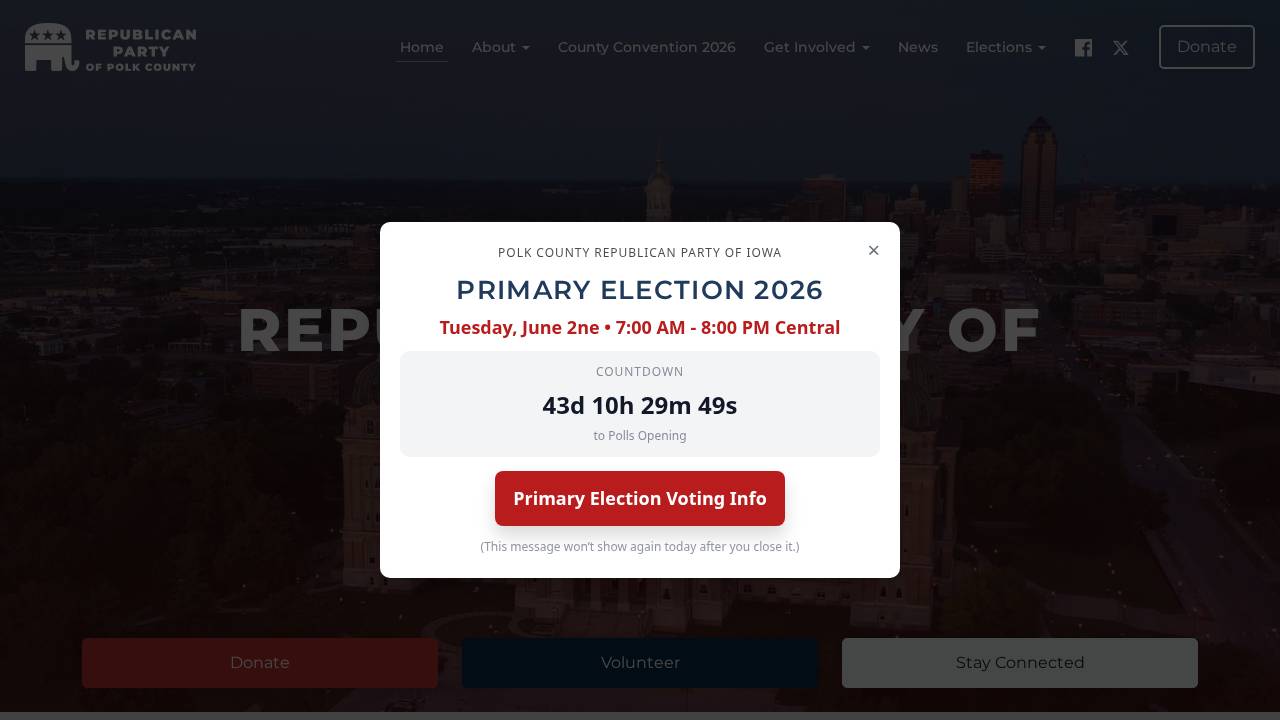 Polk County Republican Central Committee website screenshot