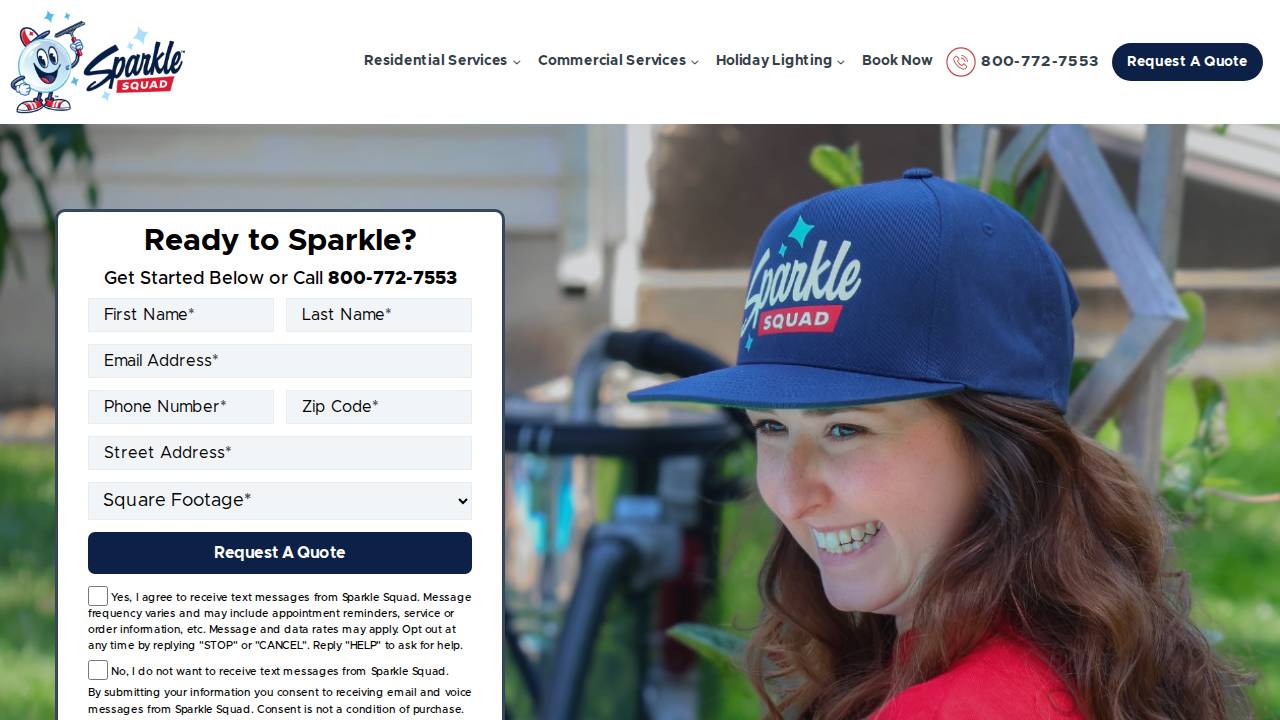 Sparkle & Shine website screenshot