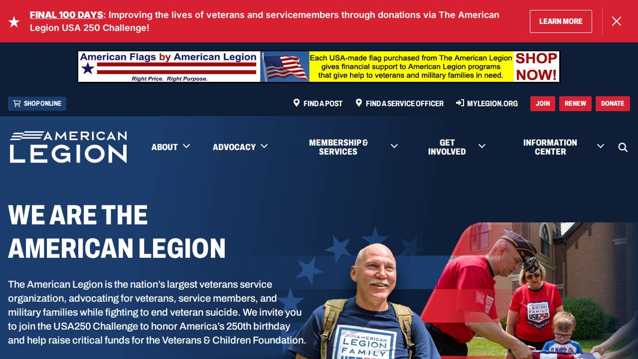 Richard G Liewer American Legion Post 728 website screenshot