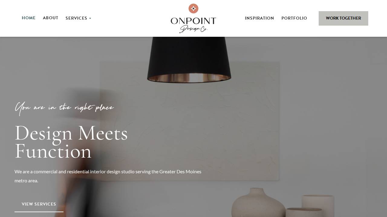 Onpoint Design Company website screenshot