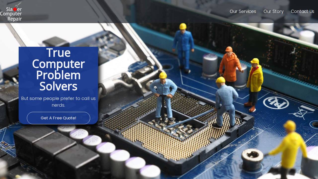 Slater Computer Repair website screenshot