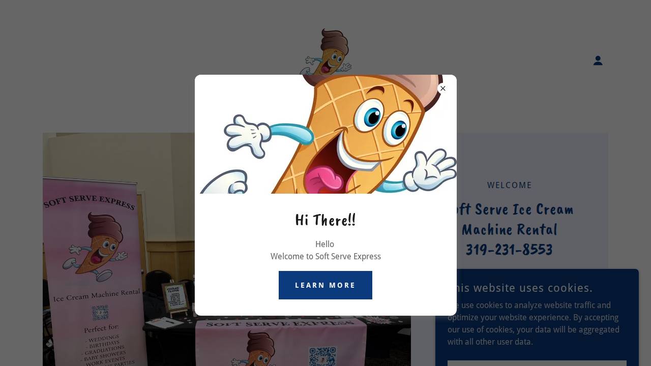Soft Serve Express website screenshot