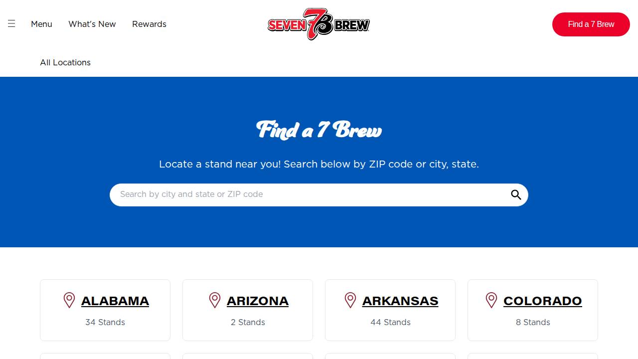 7 Brew website screenshot