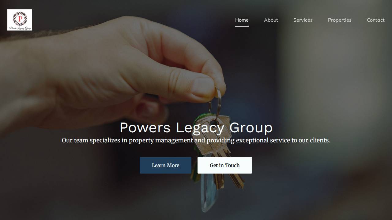 Powers Legacy Group website screenshot