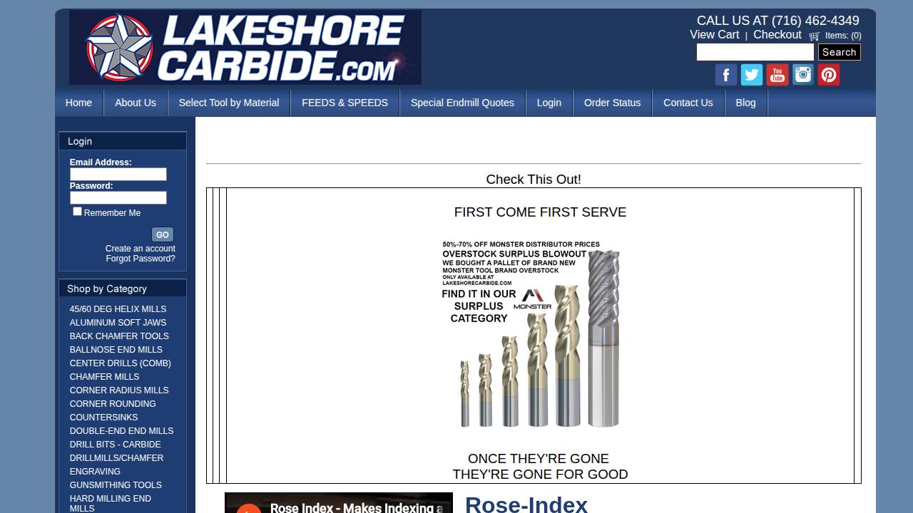 Lakeshore Thread Company website screenshot