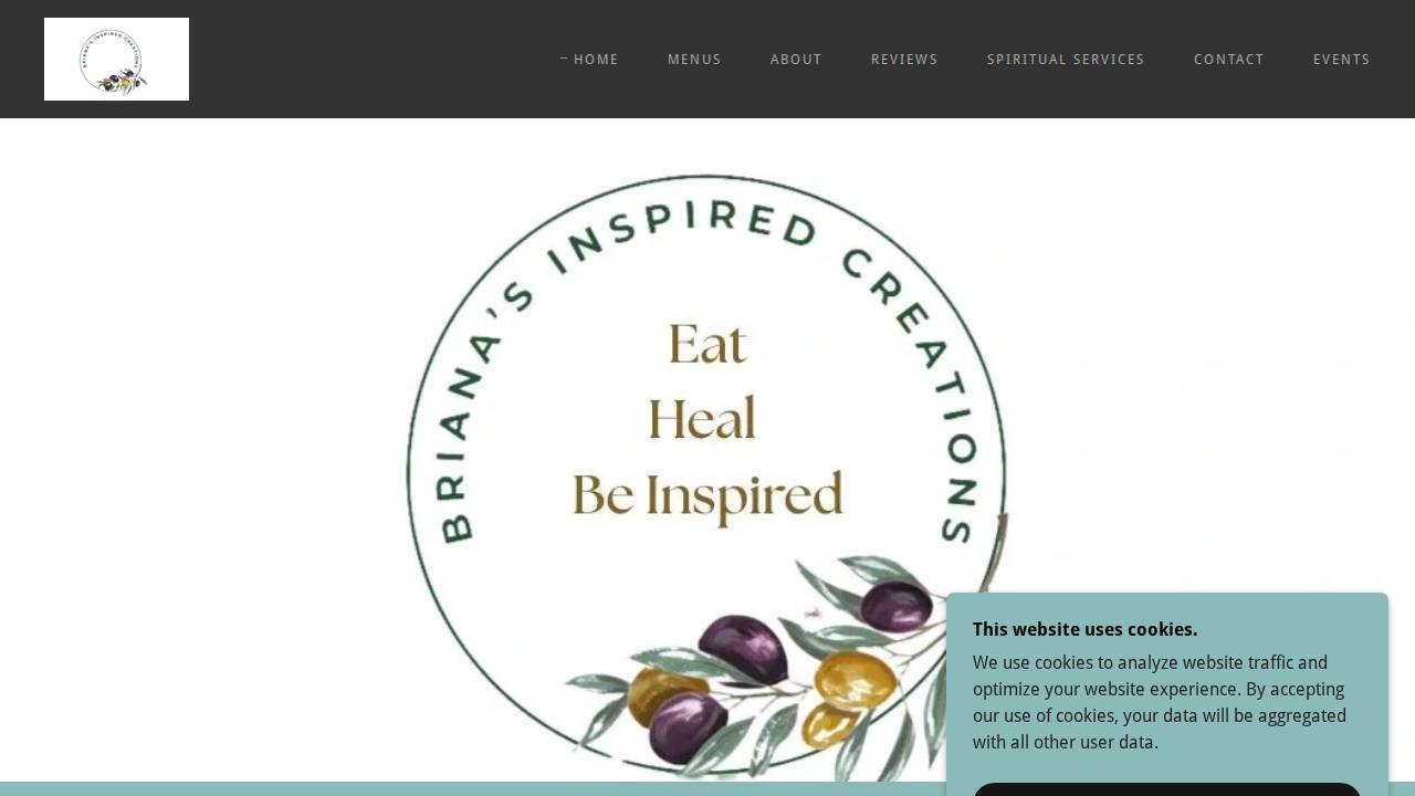 Brianas Inspired Creations website screenshot
