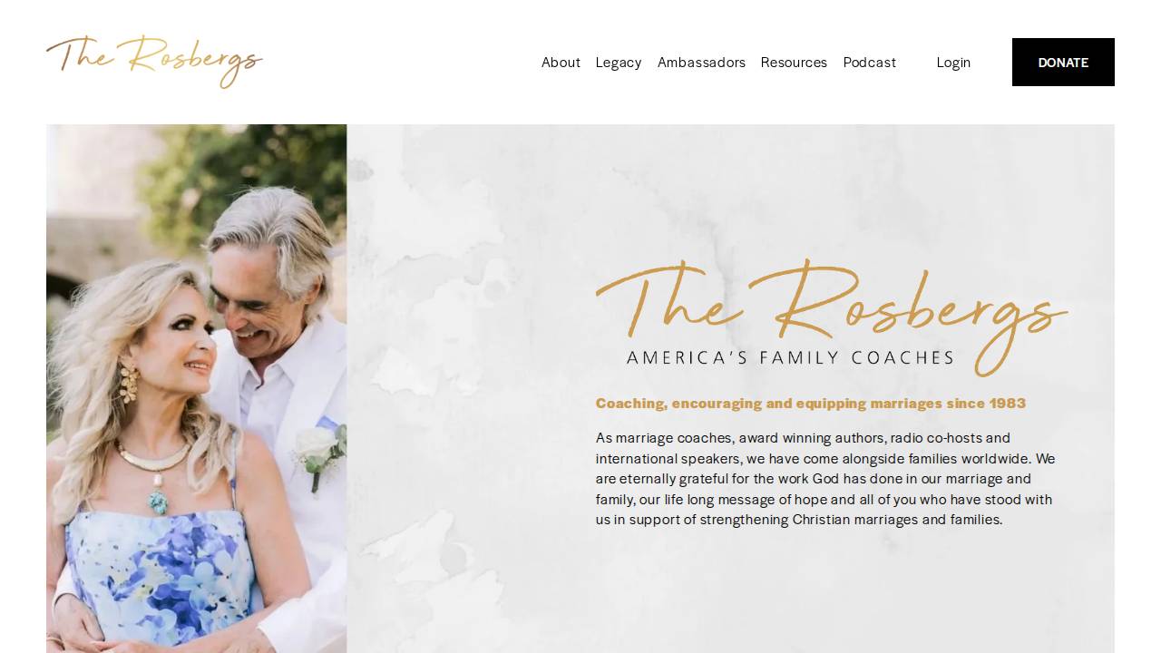 Americas Family Coaches website screenshot