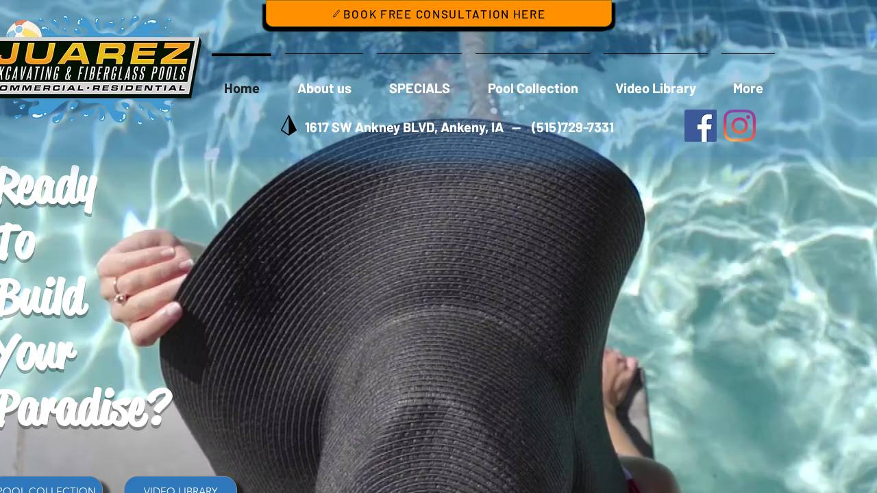 Juarez Landclearing & Excavating website screenshot