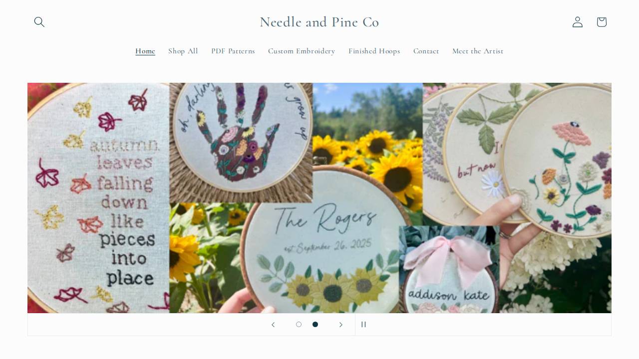 Needle & Pine website screenshot