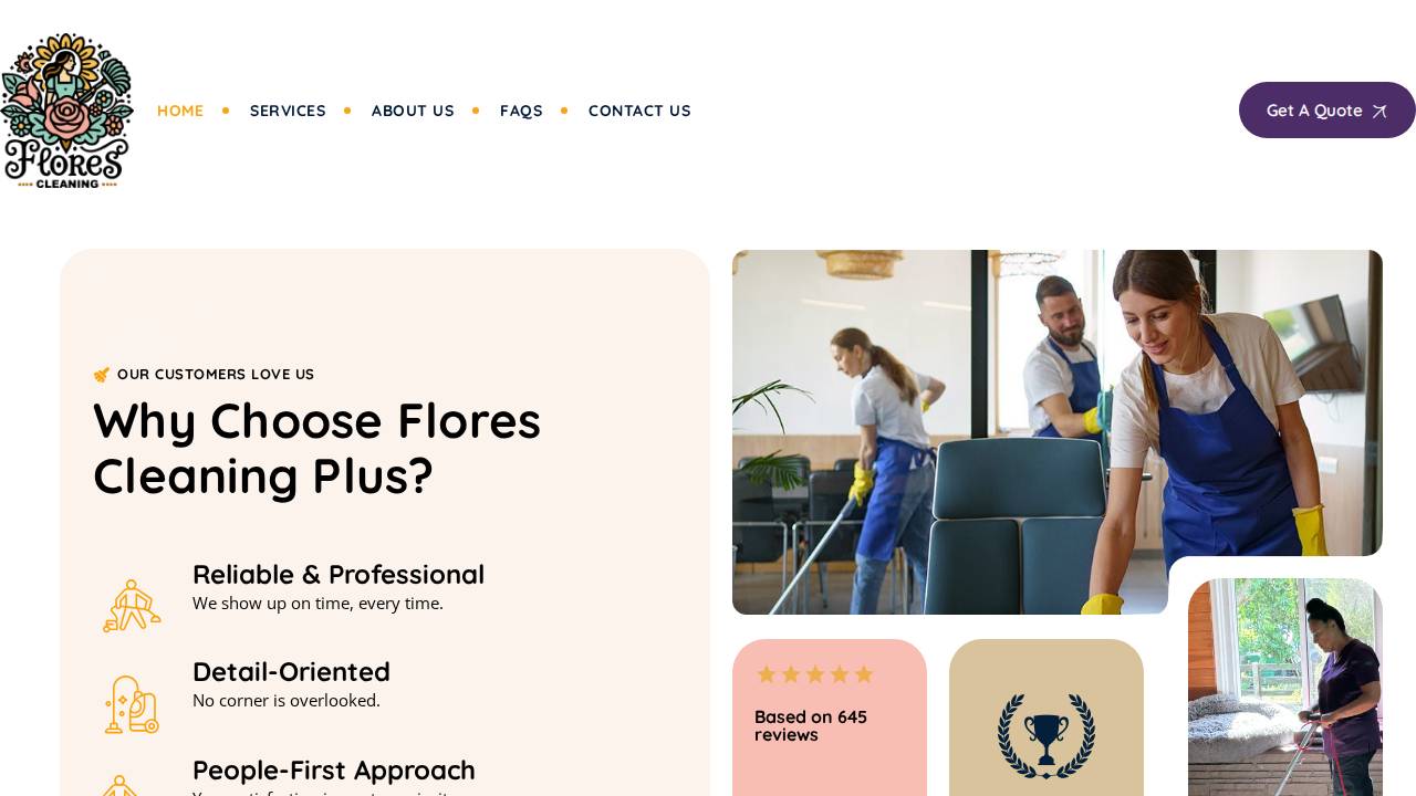 G G S & Flores Cleaning LLC website screenshot