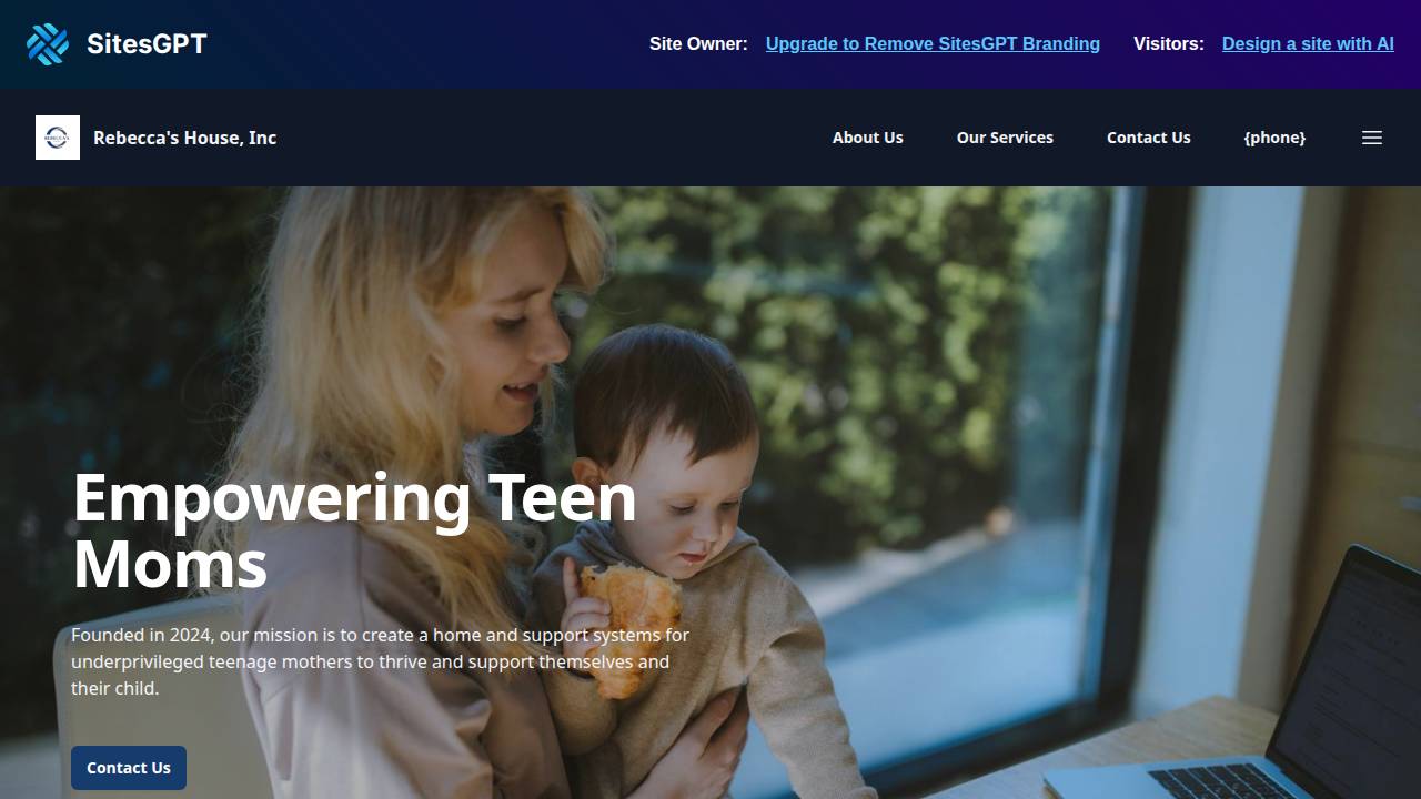 Rebecca website screenshot