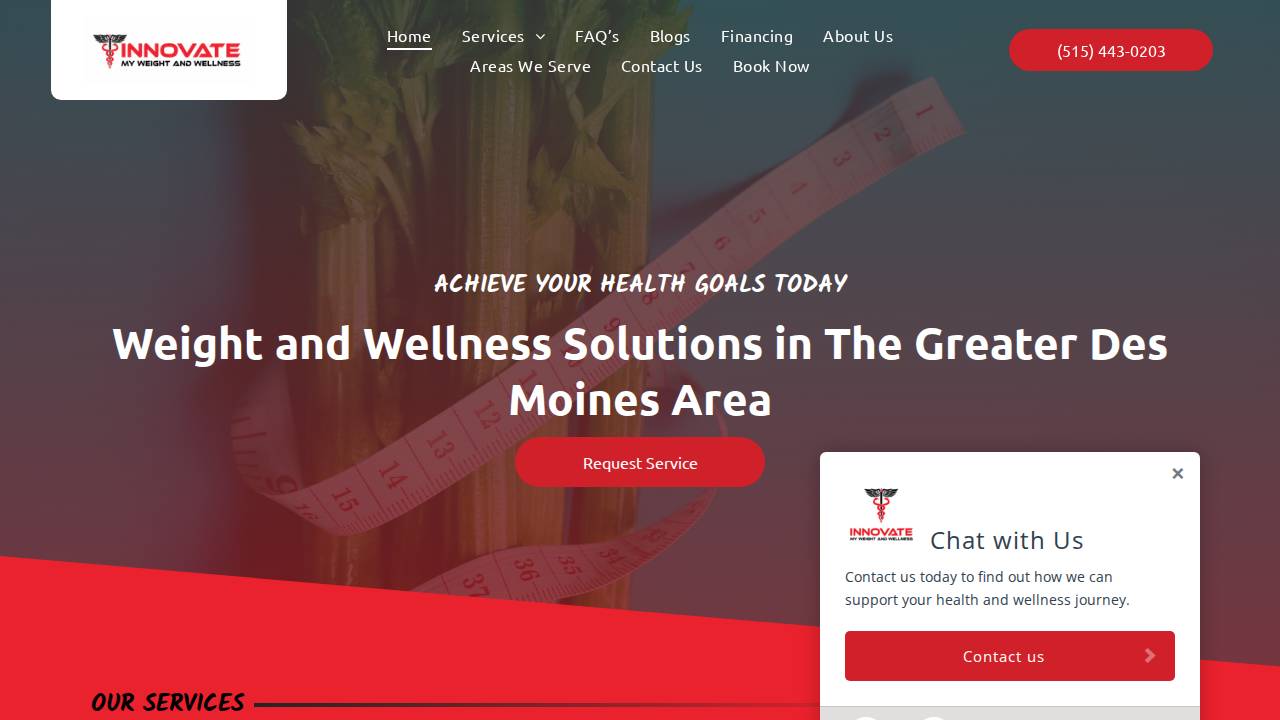 Innovate My Weight website screenshot