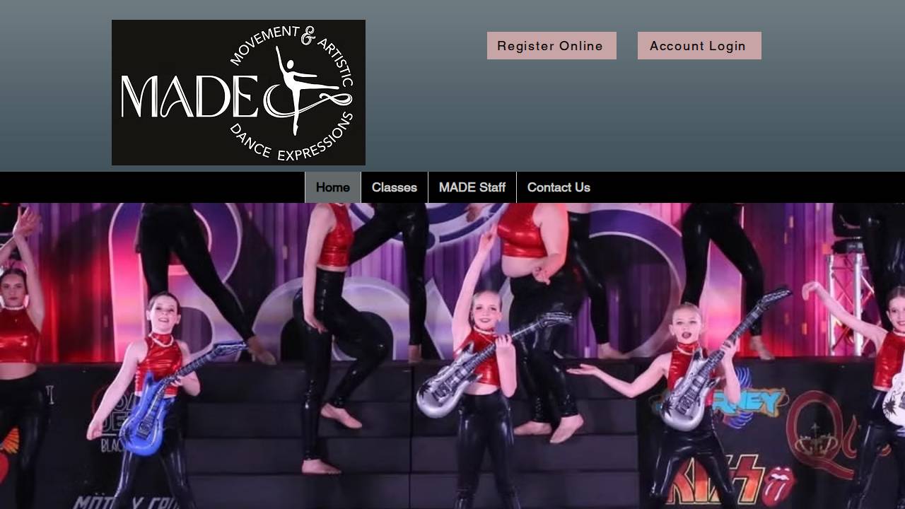 Movement & Artistic Dance Expressions LLC website screenshot
