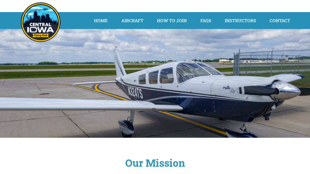 Central Iowa Flying Club Inc. website screenshot