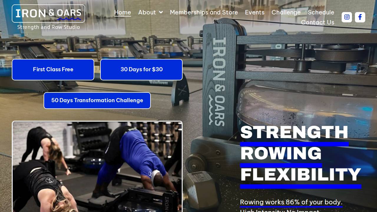 Iron & Oars website screenshot