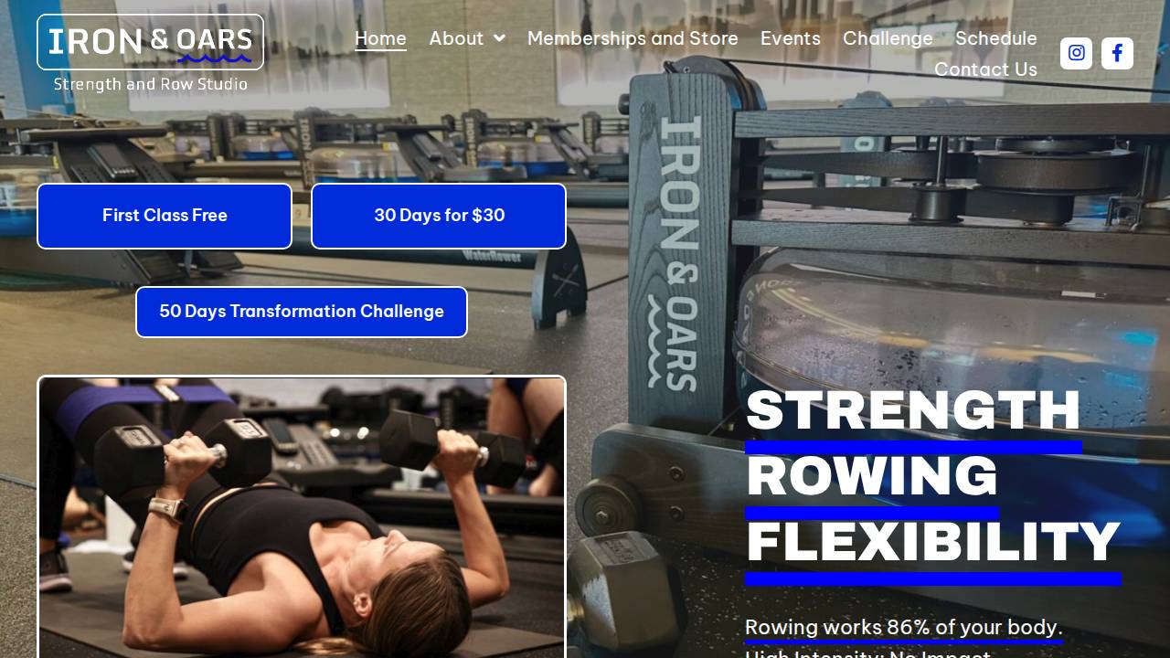 Iron & Oars website screenshot