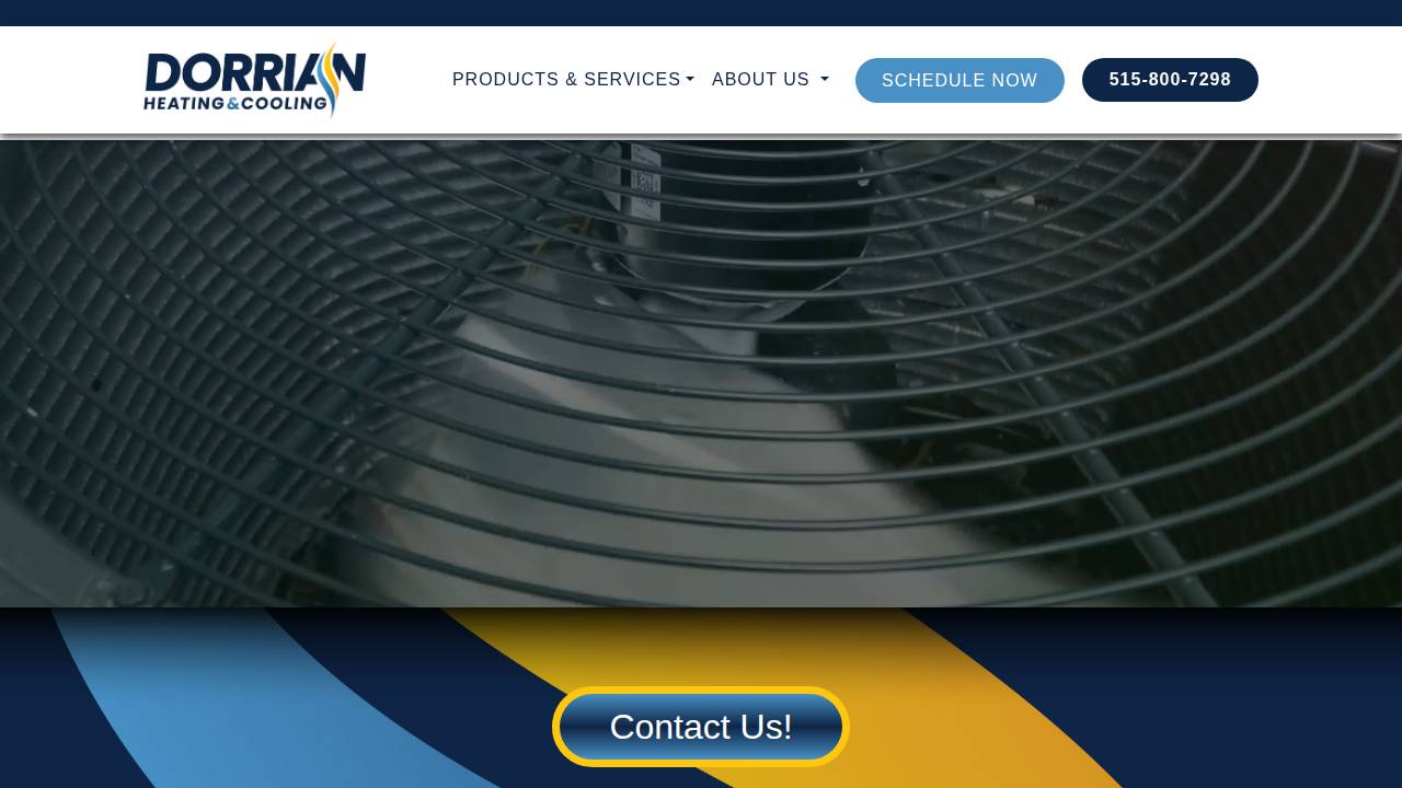Dorrian HVAC LLC website screenshot
