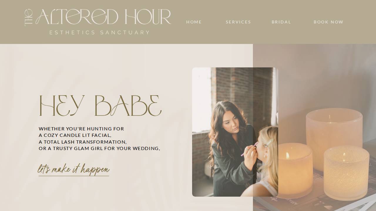 The Altered Hour website screenshot